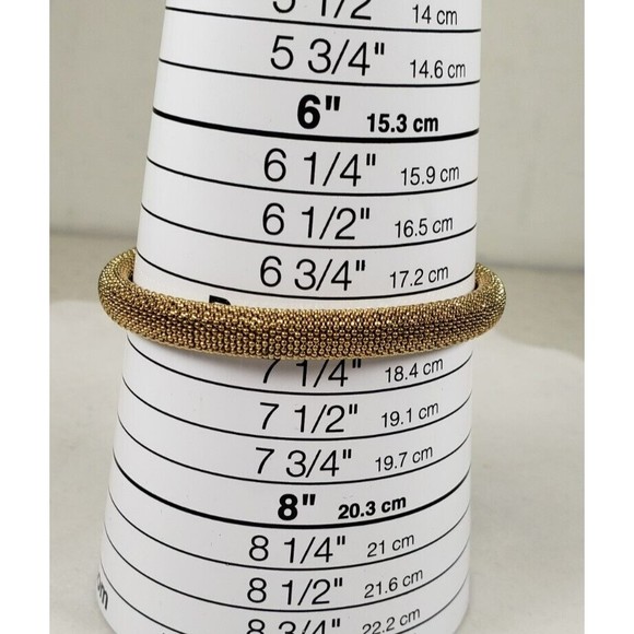 Fossil 7" Bracelet Gold Tone Wrap Bracelet with Polished Gold Ball - Picture 12 of 12